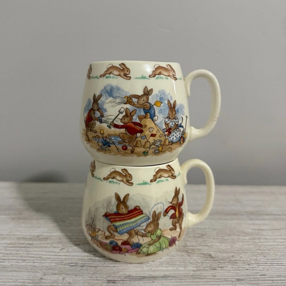 Set of 2 Royal Doulton Bunnykins Mugs